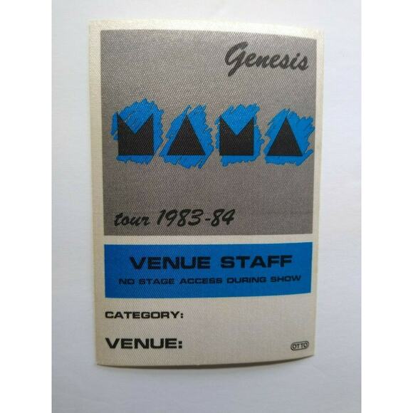 Genesis Mama Backstage Pass Original 1983-84 Concert Tour Pop Rock Music Gift - Picture 3 of 3